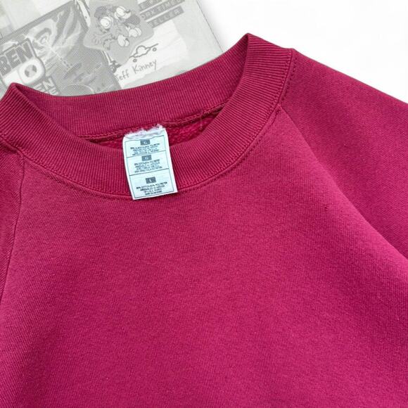 Vintage Maroon Blank Fruit Of The Loom Pullover Sweatshirt - Picture 3 of 6